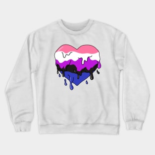 Melting Genderfluid heart Crewneck Sweatshirt